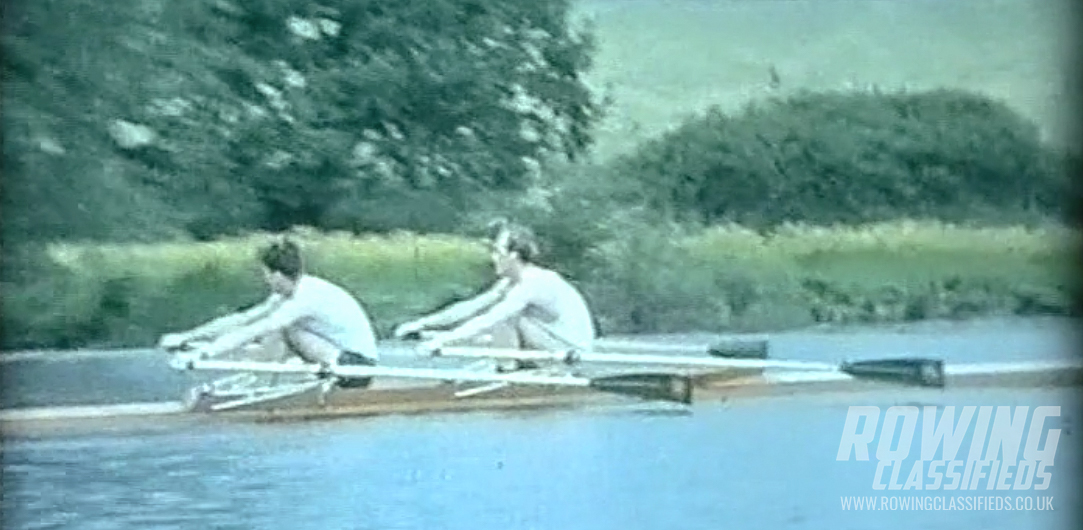 Thomas & Leathes in the Jack Beresford & Dick Southwood double scull on the Thames at Pangbourne 1961