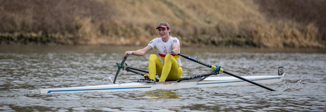 Laurence Joss of Tideway Scullers at February Assessment