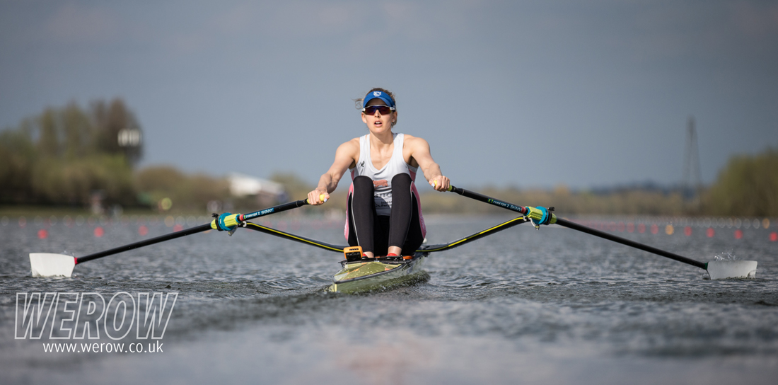 Victoria Thornley sculling at GB Trials 2018