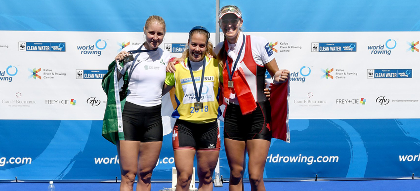 Sanita Puspure collects silver at the World Rowing Cup III in Lucerne