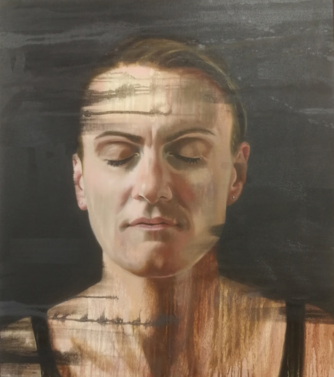 Rower Heather Stanning painted by Fiona Land