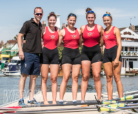 The Marlow Rowing Club Diamond Jubilee Challenge Cup crew at Henley Royal Regatta 2018